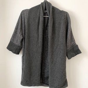 Rena Lange Wool Cardigan in grey, size 6